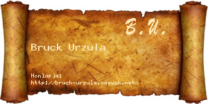 Bruck Urzula névjegykártya
